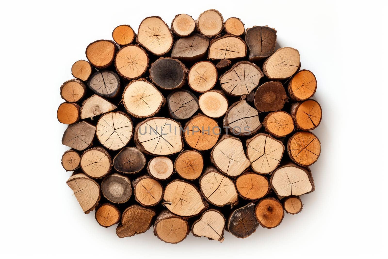 Tidy Fire wood arranged. Generate Ai by ylivdesign