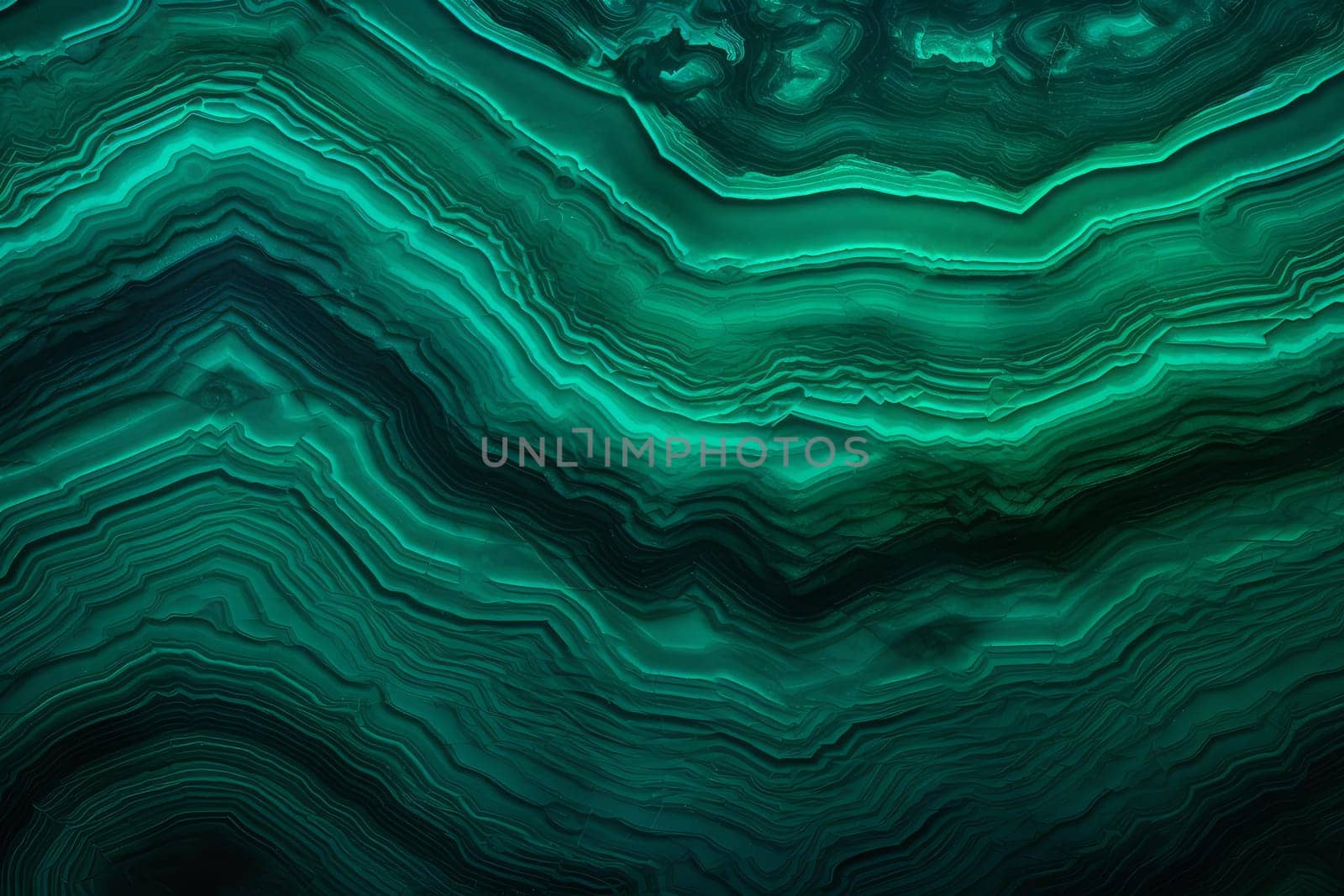 Lustrous Natural malachite. Generate Ai by ylivdesign