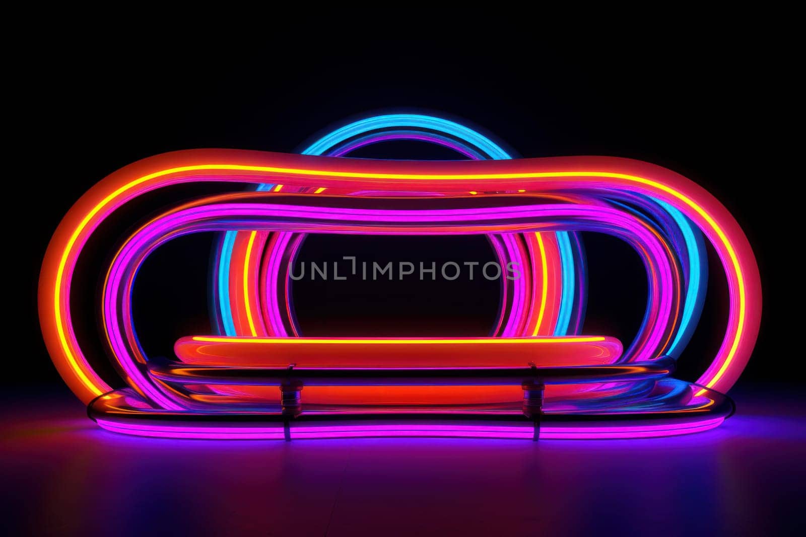 Cylindrical Neon tube. Generate Ai by ylivdesign