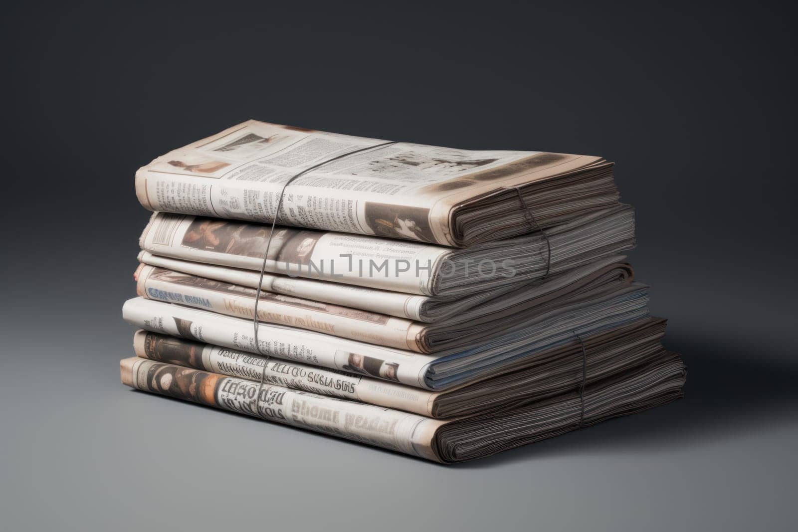 Tangible Newspaper folder stack. Generate Ai by ylivdesign