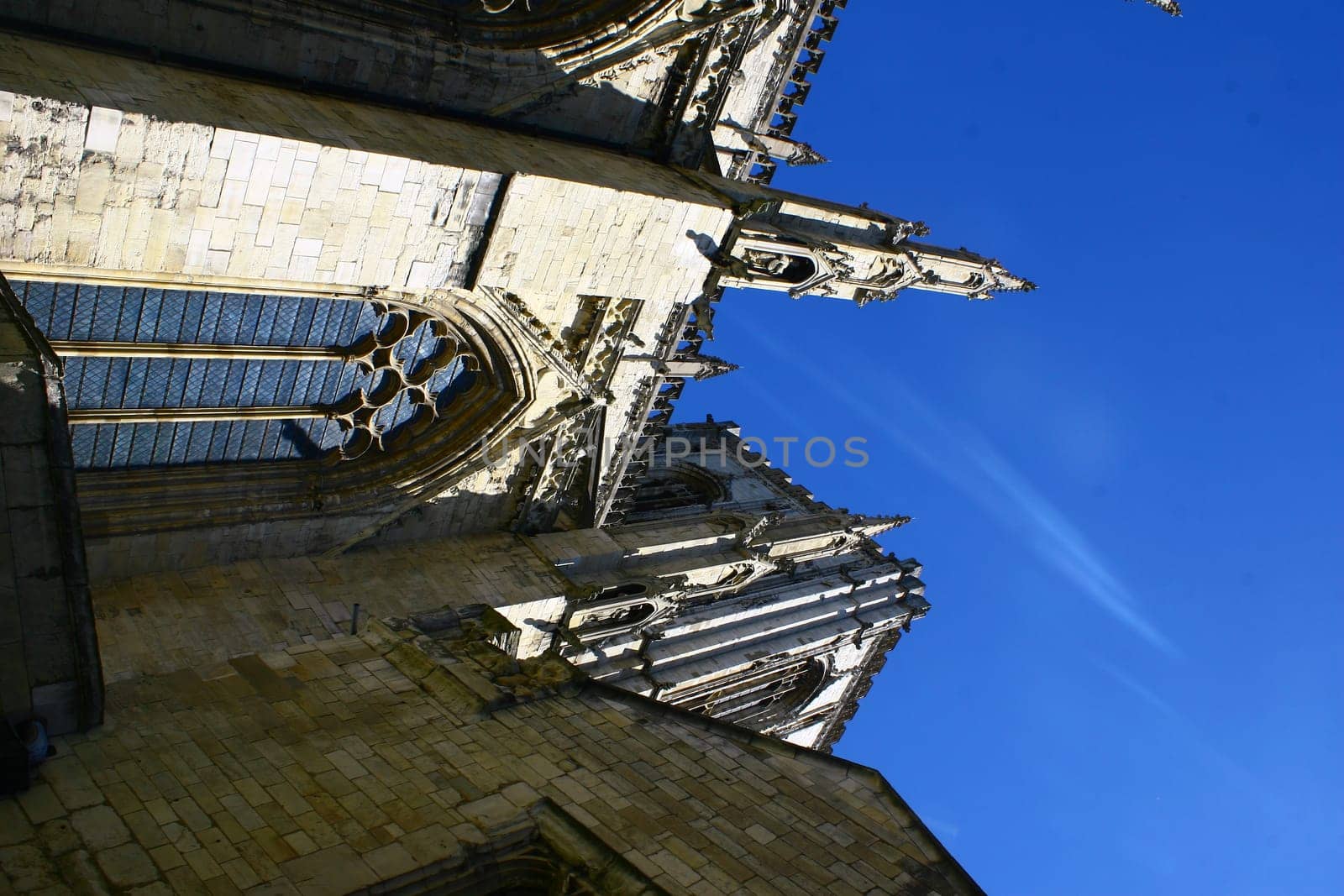 York, England, United Kingdom, 30 May 2009: York Minster, cathedral of York, Scotland, England, one of the largest of its kind in Northern Europe seen from the city walls