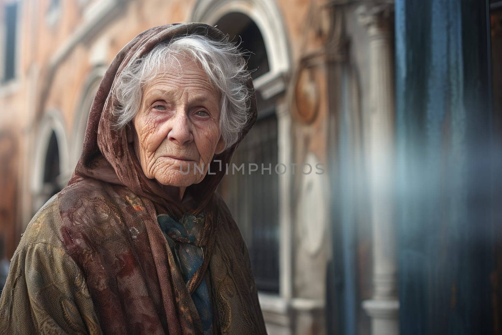 Unique Old woman venice. Generate Ai by ylivdesign