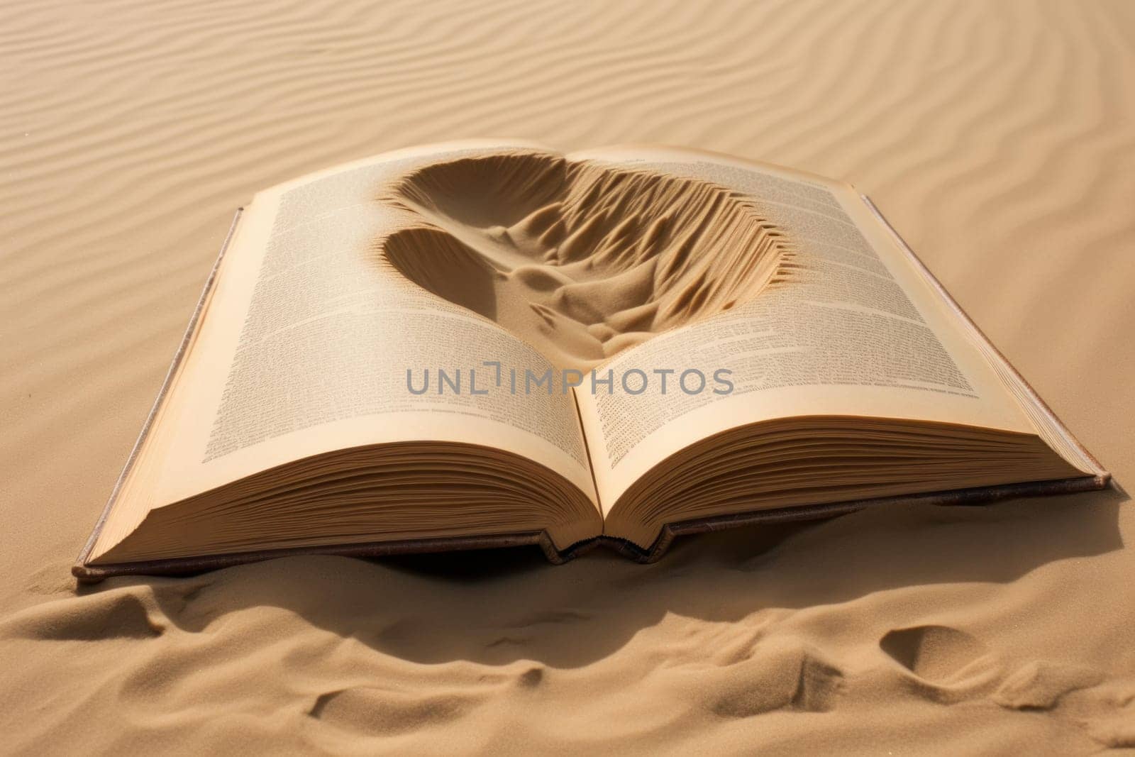 Unbound Open book sand. Generate Ai by ylivdesign