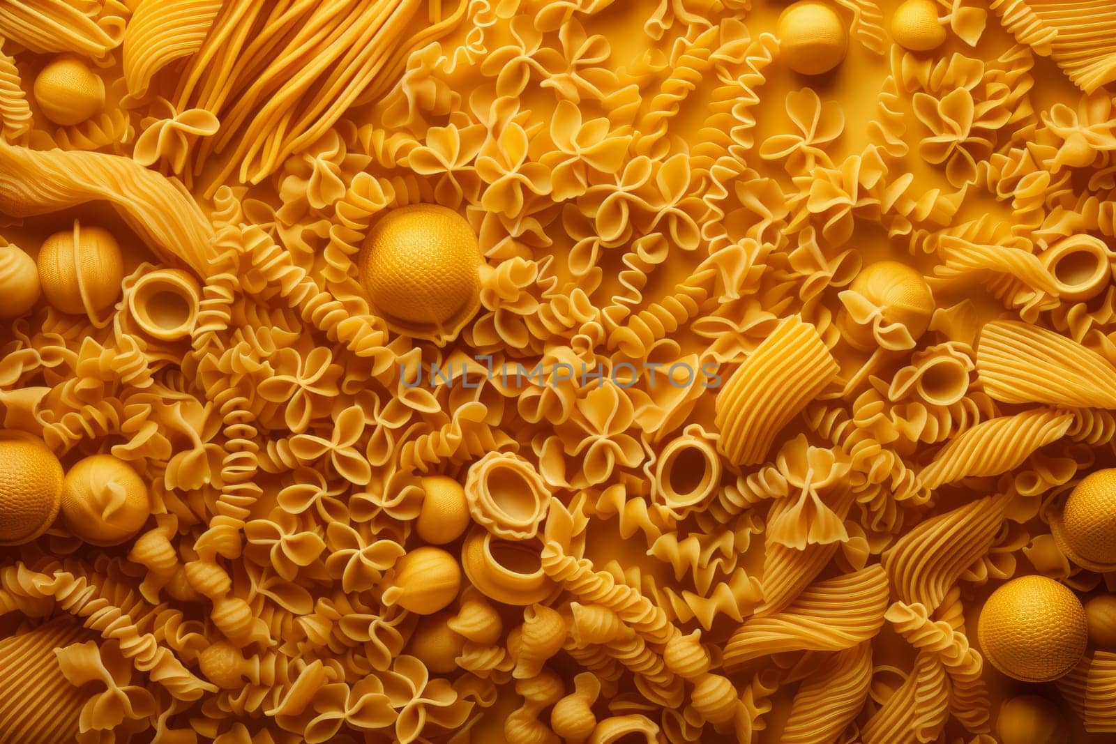 Savory Macaroni pasta food. Ingredient meal. Generate Ai