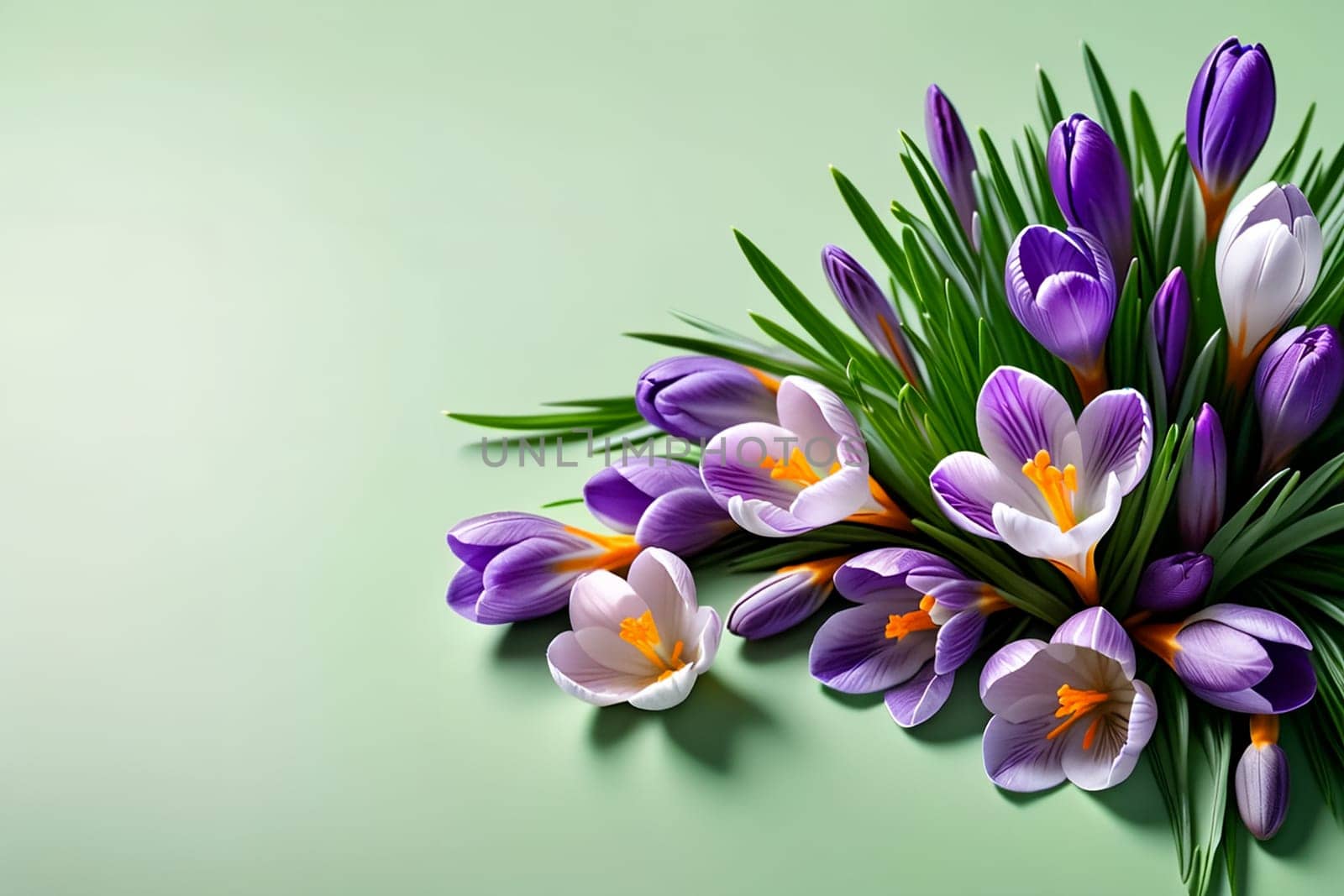 beautiful abstract background with bright flowers. AI generated image.