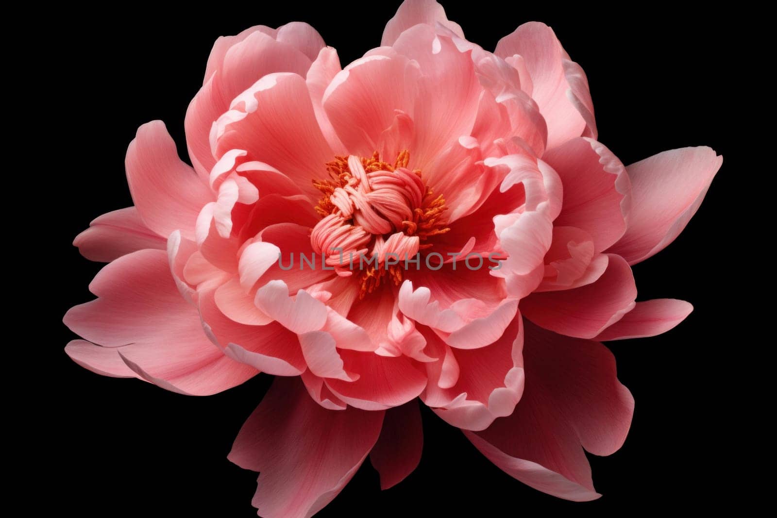 Vibrant Peony flowers. Pink summer petal. Generate Ai