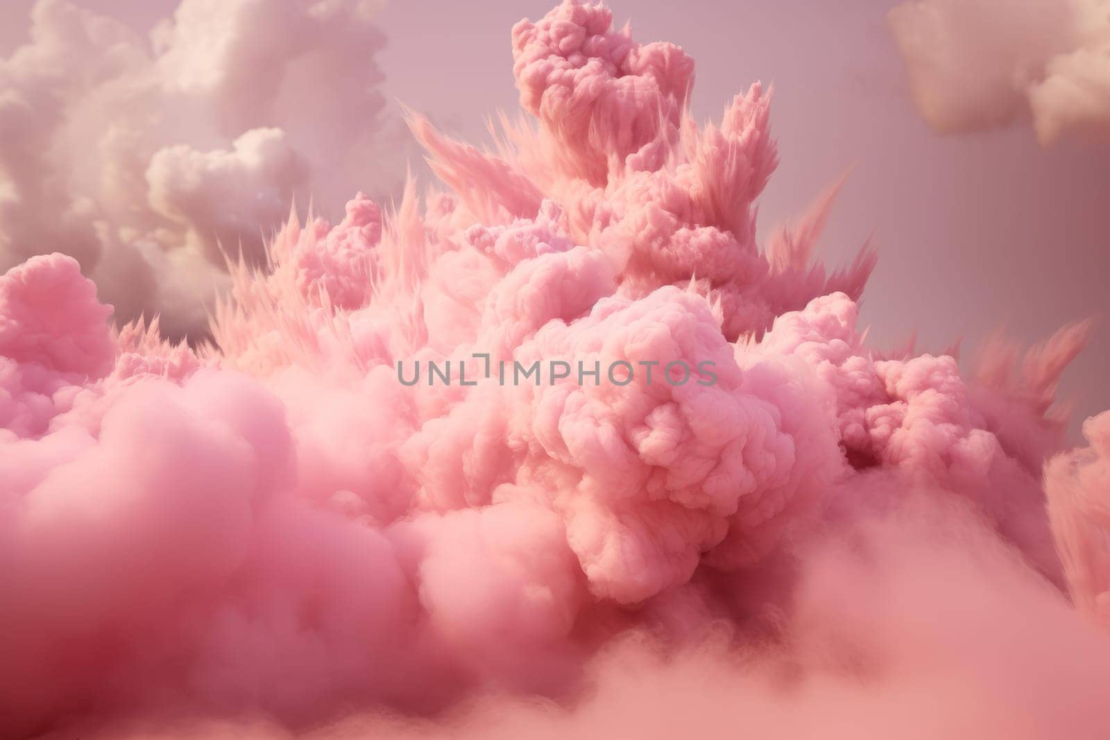 Romantic Pink cloud. Generate Ai by ylivdesign