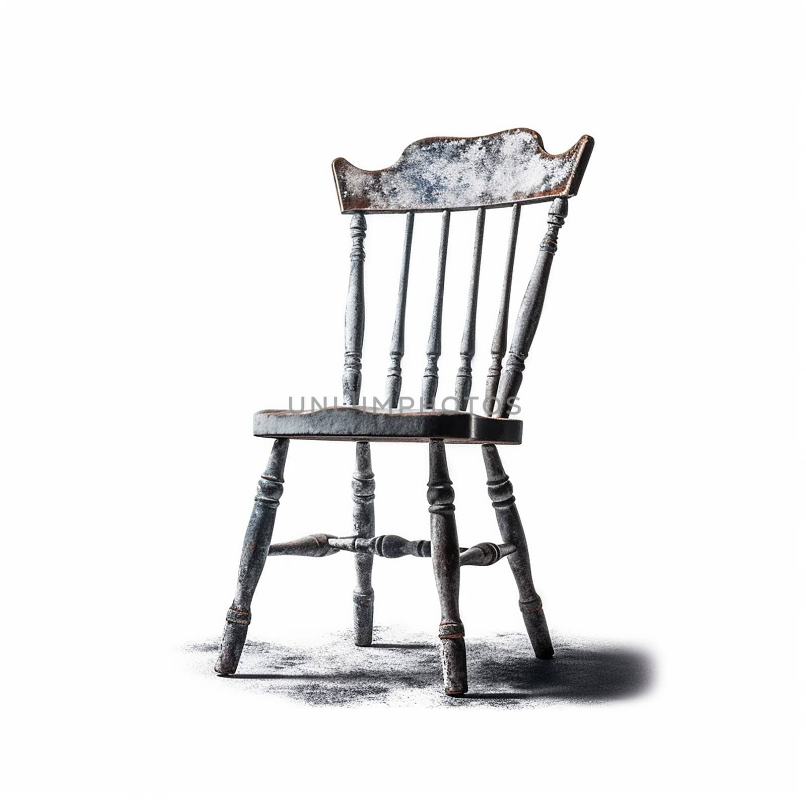 Vintage chair isolated on white background.