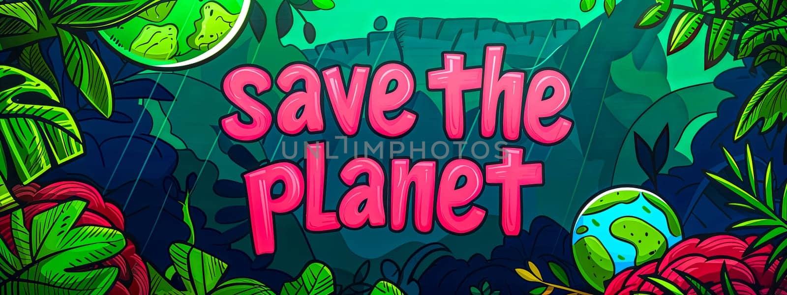 Vibrant save the planet environmental banner by Edophoto
