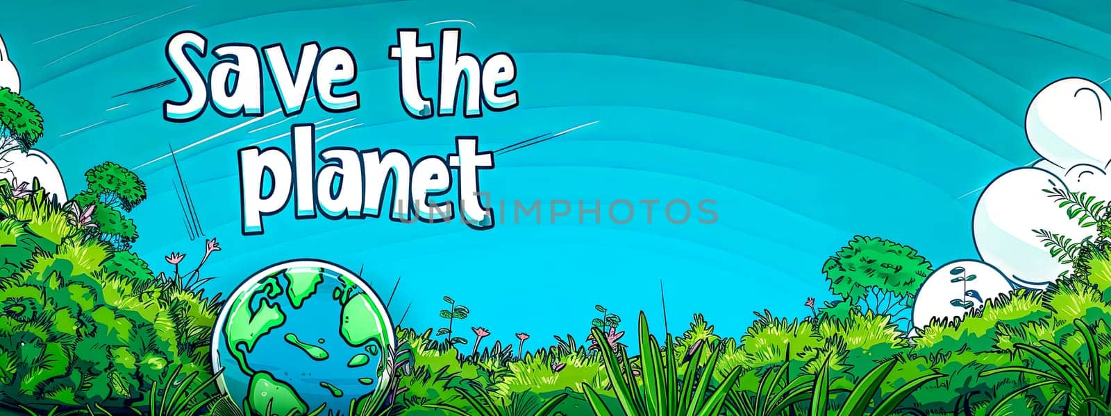 Save the planet eco-friendly banner by Edophoto
