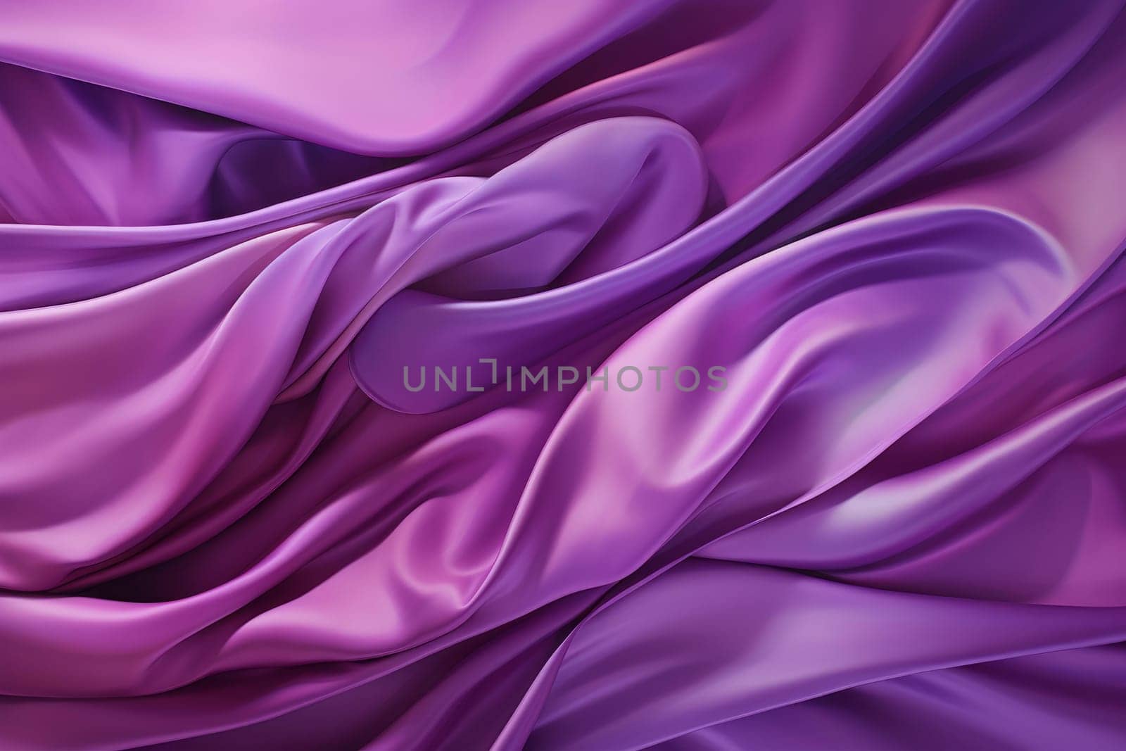 Vibrant Purple silk textile. Satin design. Generate Ai