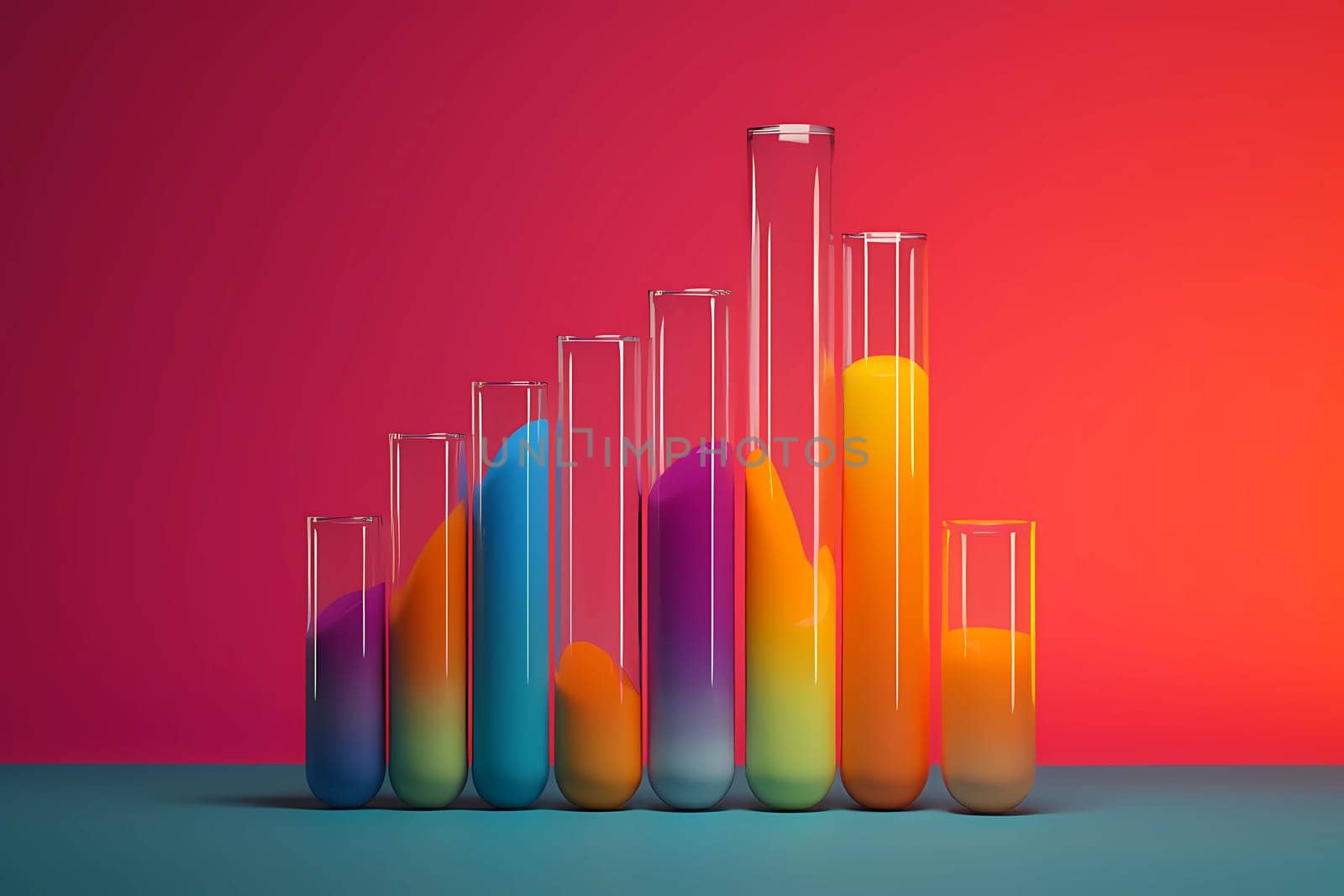 Glass test tube with paint. by Oxdesign