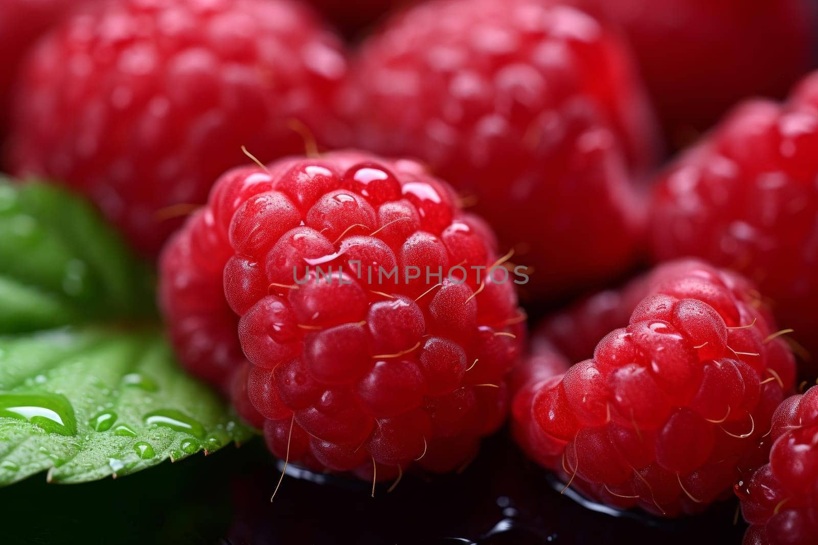 Bold Raspberry background. Brush fresh texture. Generate Ai