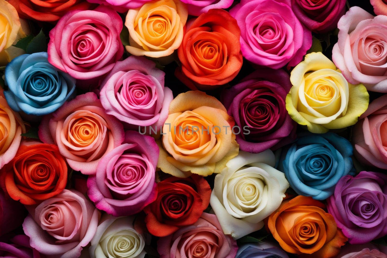 Fragrant Colorful rose flowers. Generate Ai by ylivdesign