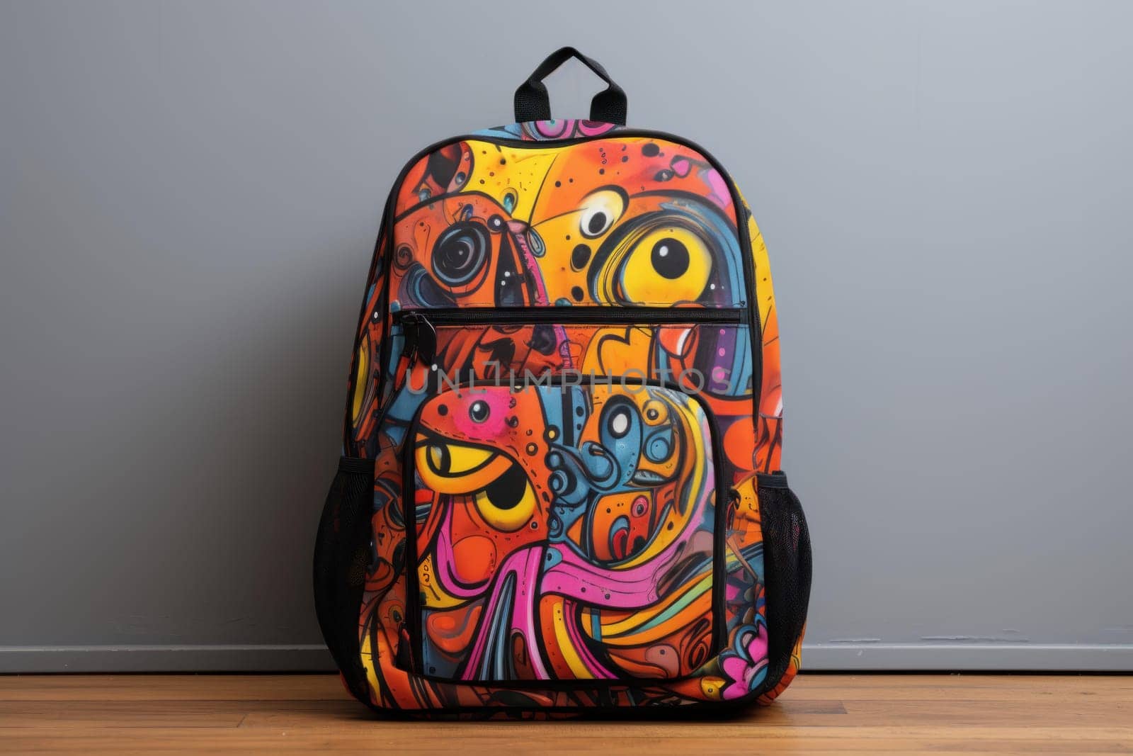 Spacious School backpack. Back to school. Generate Ai