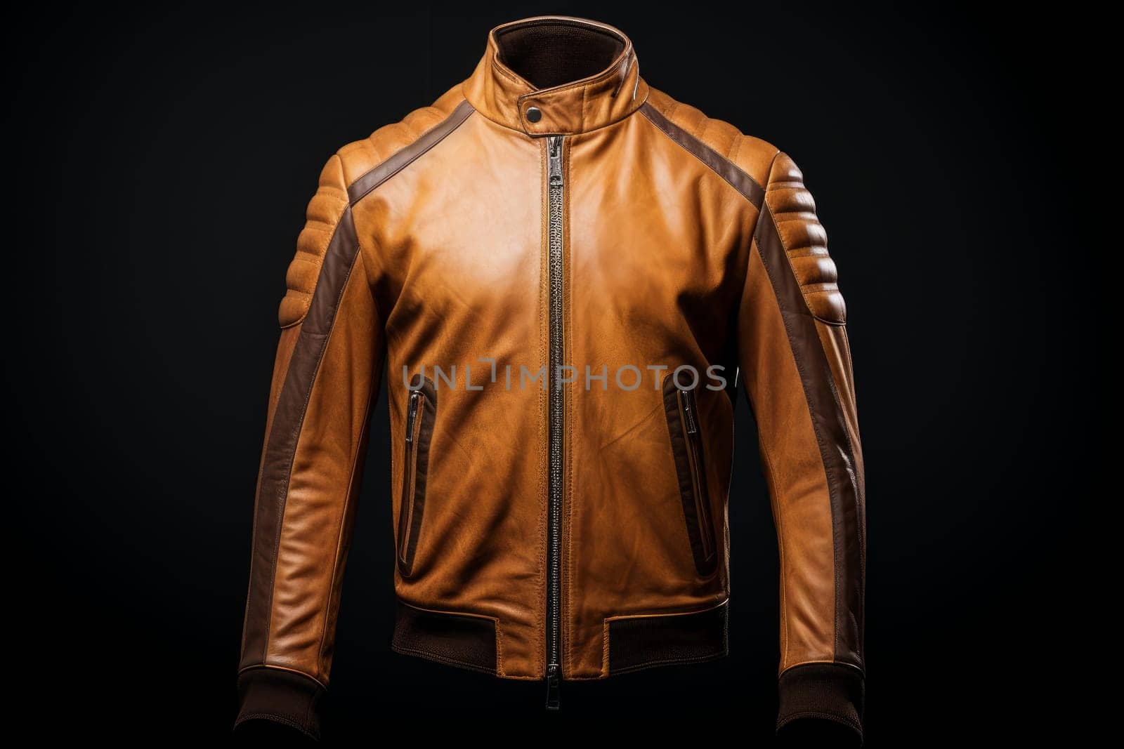 Soft Sheep leather jacket. Generate Ai by ylivdesign