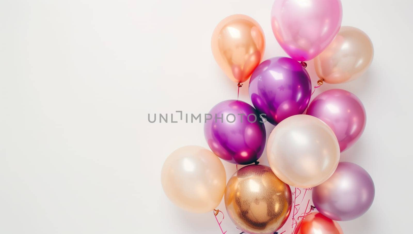 a bunch of colorful balloons on a white background by richwolf
