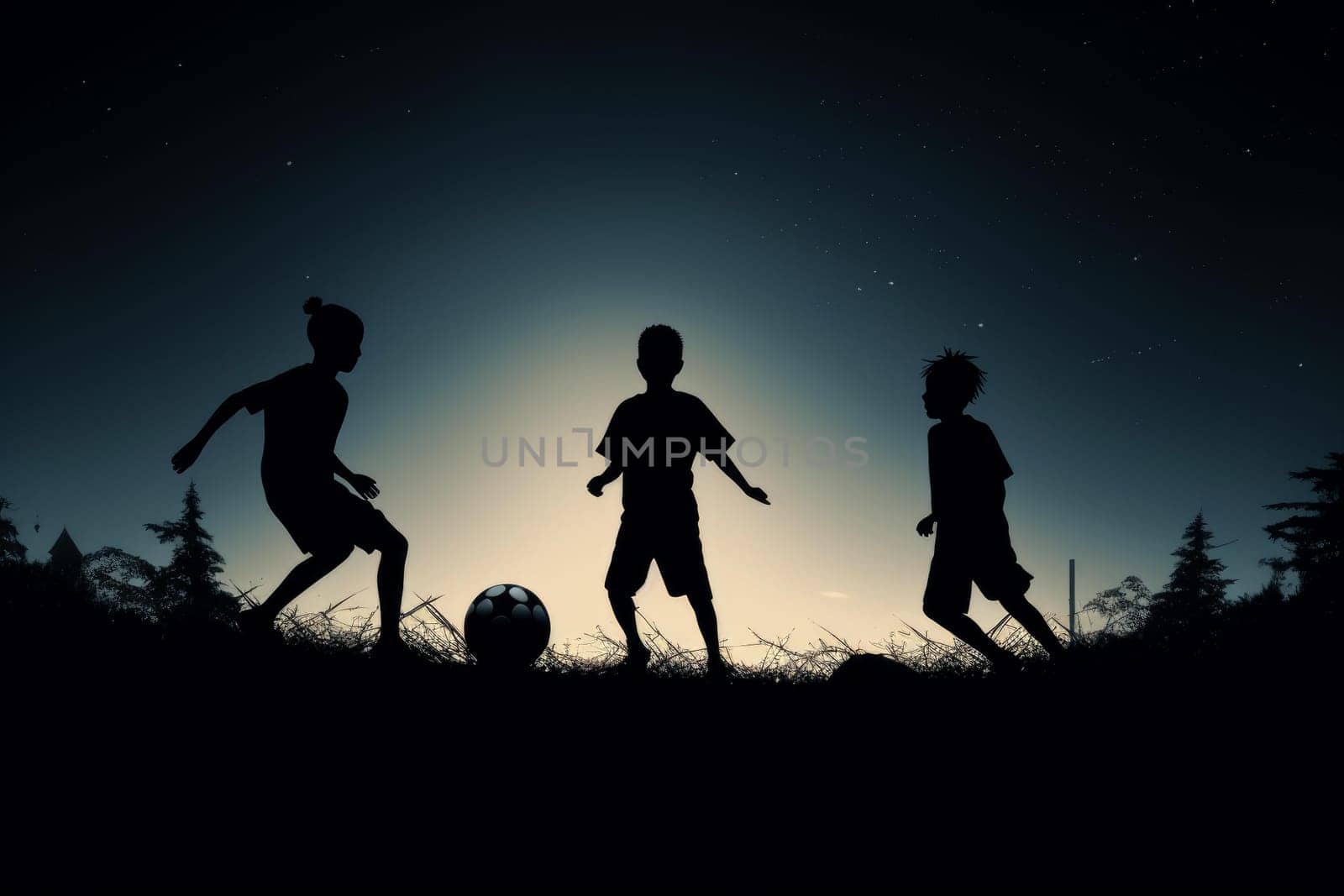 Athletic Soccer player. Play game team. Generate Ai