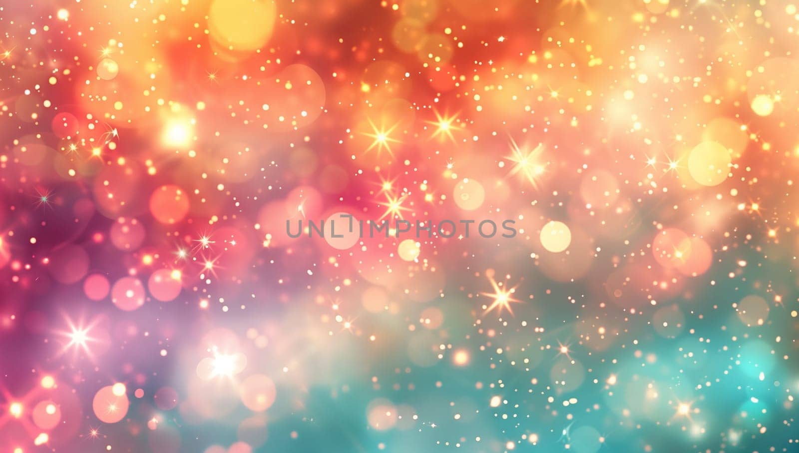 Vibrant backdrop filled with dazzling lights, stars, and colorful patterns by richwolf
