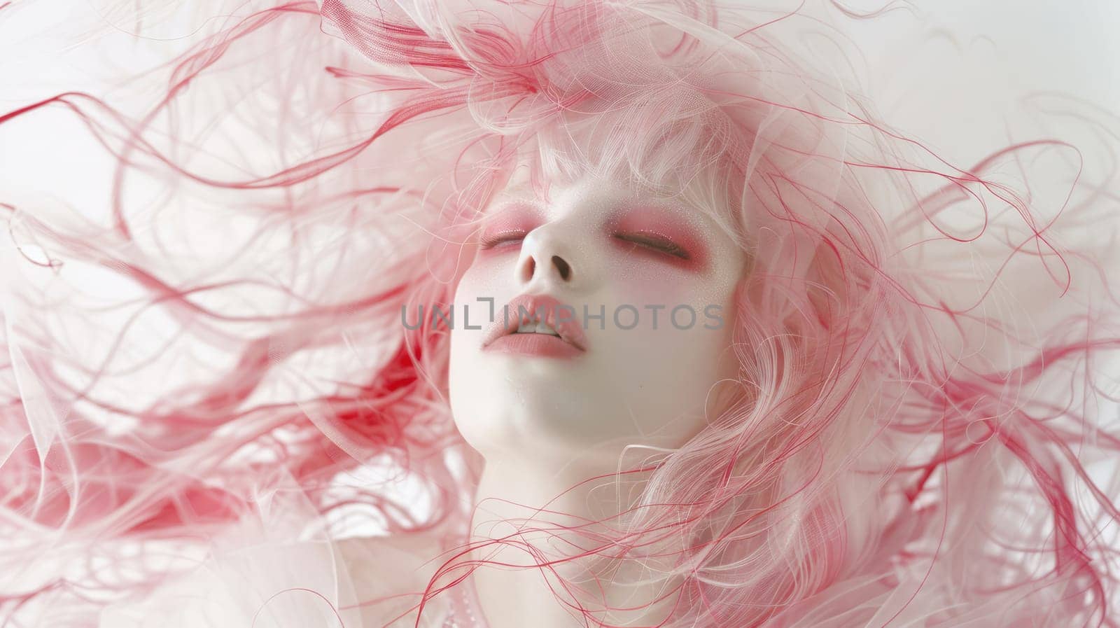Professional make-up for a magical fantasy style. Makeup for filming or cosplay parties AI