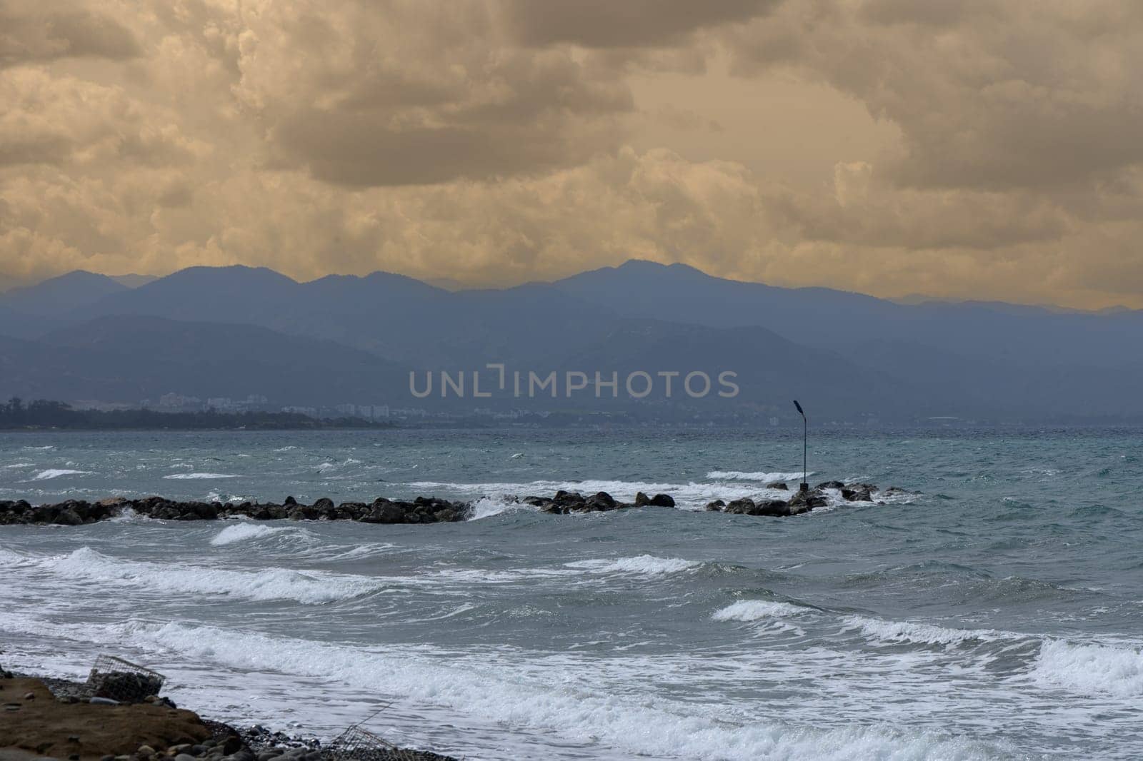 view of the mountains and the Mediterranean Sea on a winter day in Cyprus 1