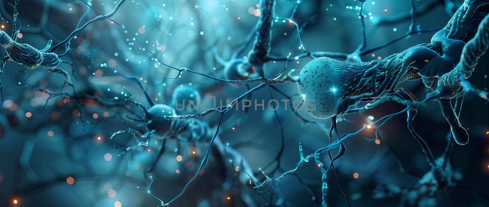 a computer generated image of a nerve cell in the brain by richwolf
