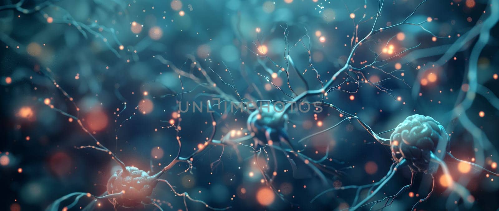 a computer generated image of a nerve cell in the brain by richwolf