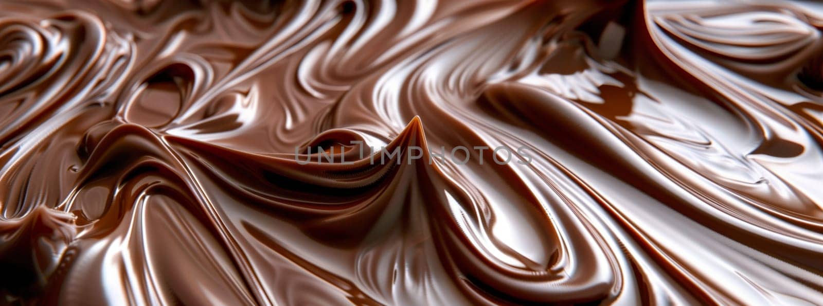 Close up of a chocolate swirl pattern on a table, resembling a piece of art by richwolf