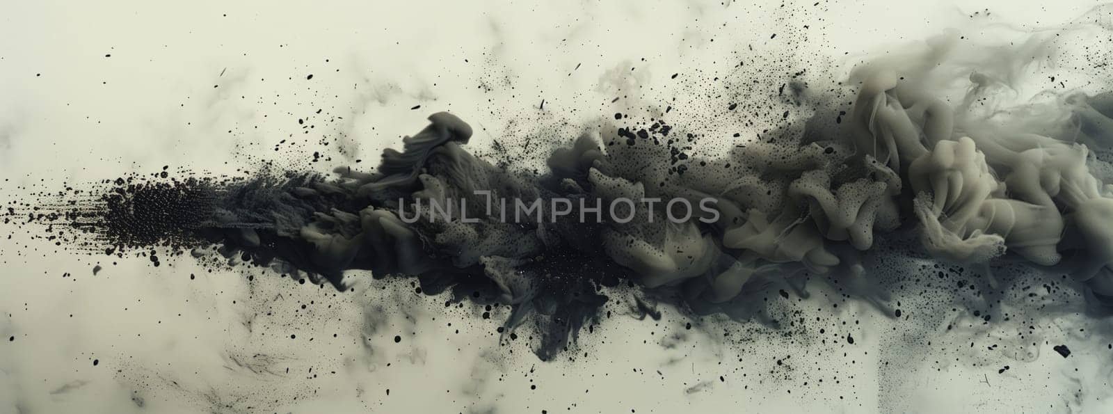 Cloud of smoke emerging from a pipe against a white background by richwolf