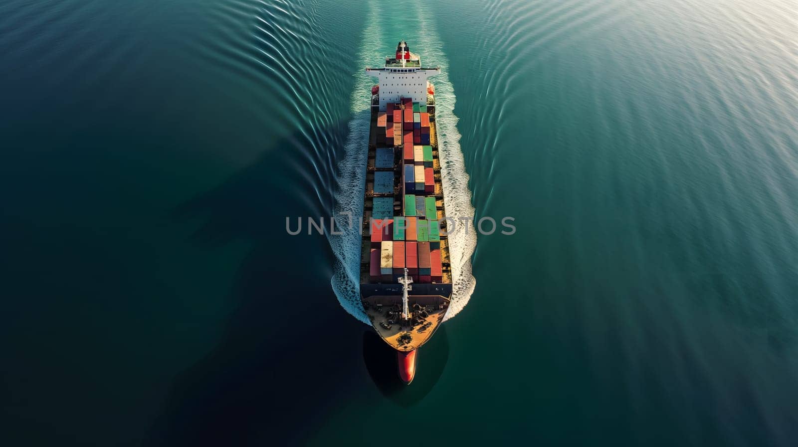 cargo ship full of standard shipping containers at the sea during shipping at day time by z1b