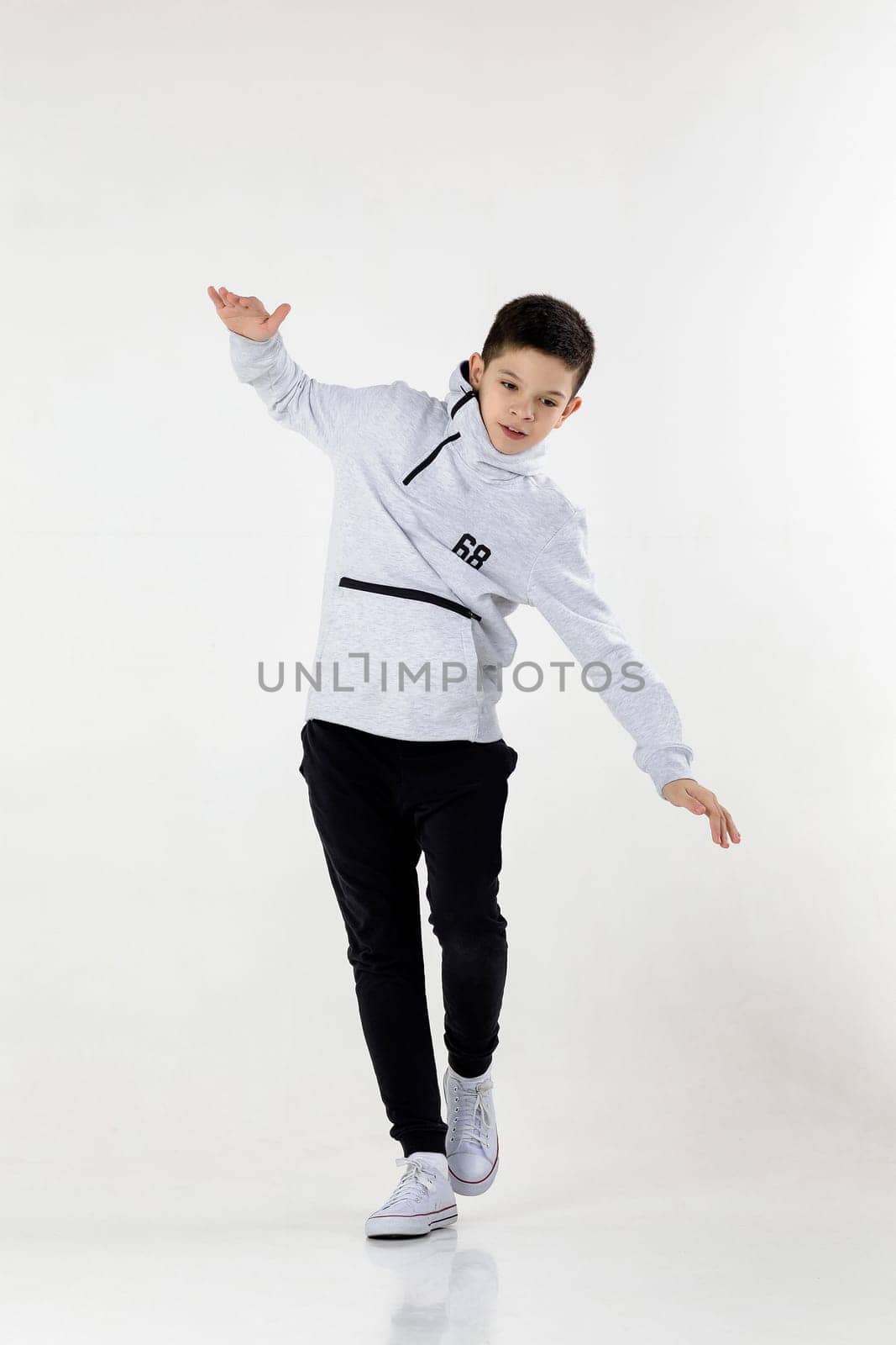 Little hip-hop boy dancing by erstudio
