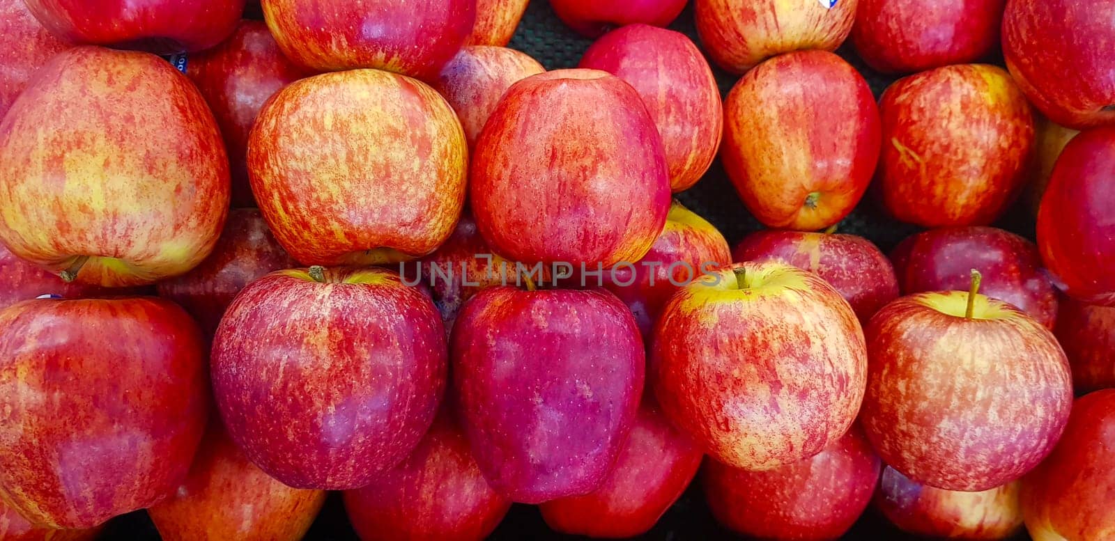 Fresh red apples good for multimedia and content background group of red ripe apples