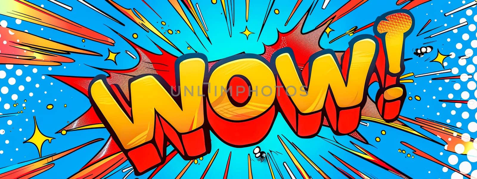 Colorful comic book wow explosion banner by Edophoto