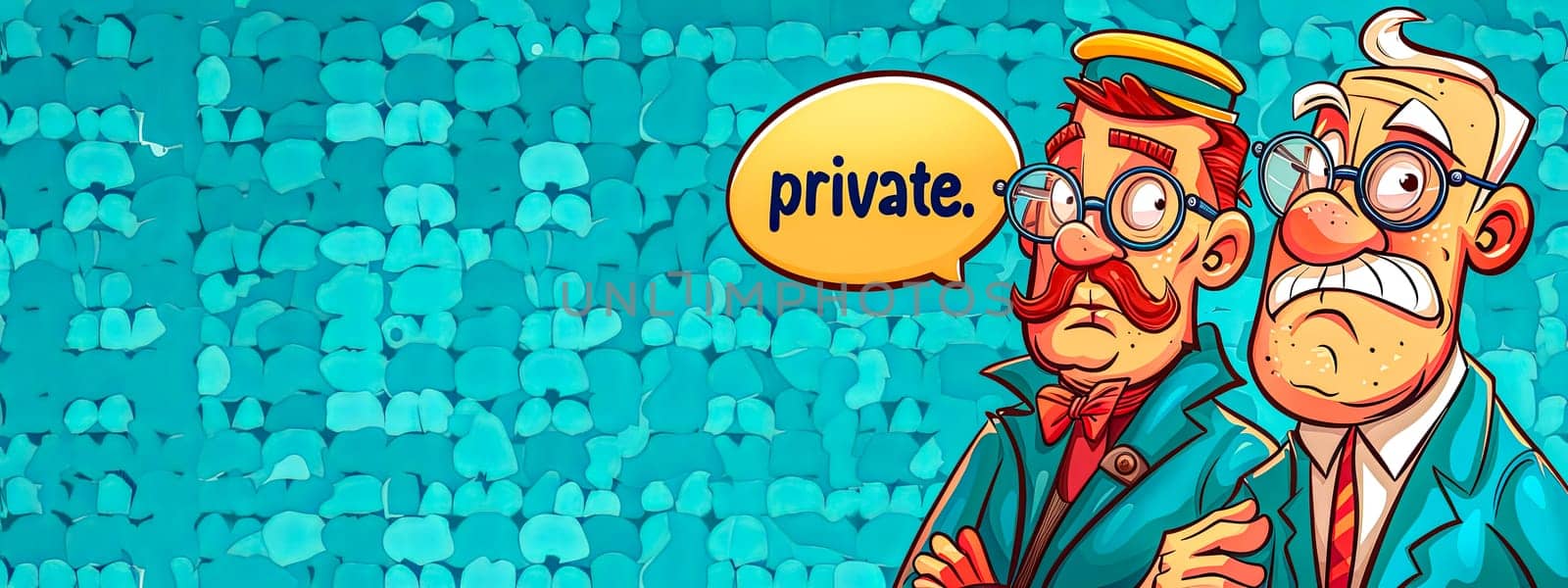 Private discussion concept - cartoon scientists whispering by Edophoto