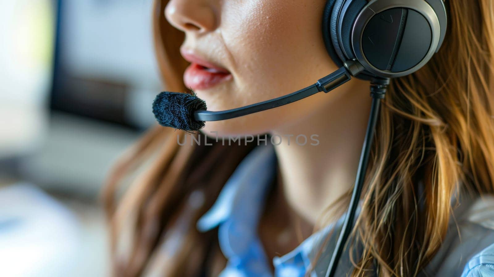 consultant with headphones for customer service and support helping customer, call center by nijieimu