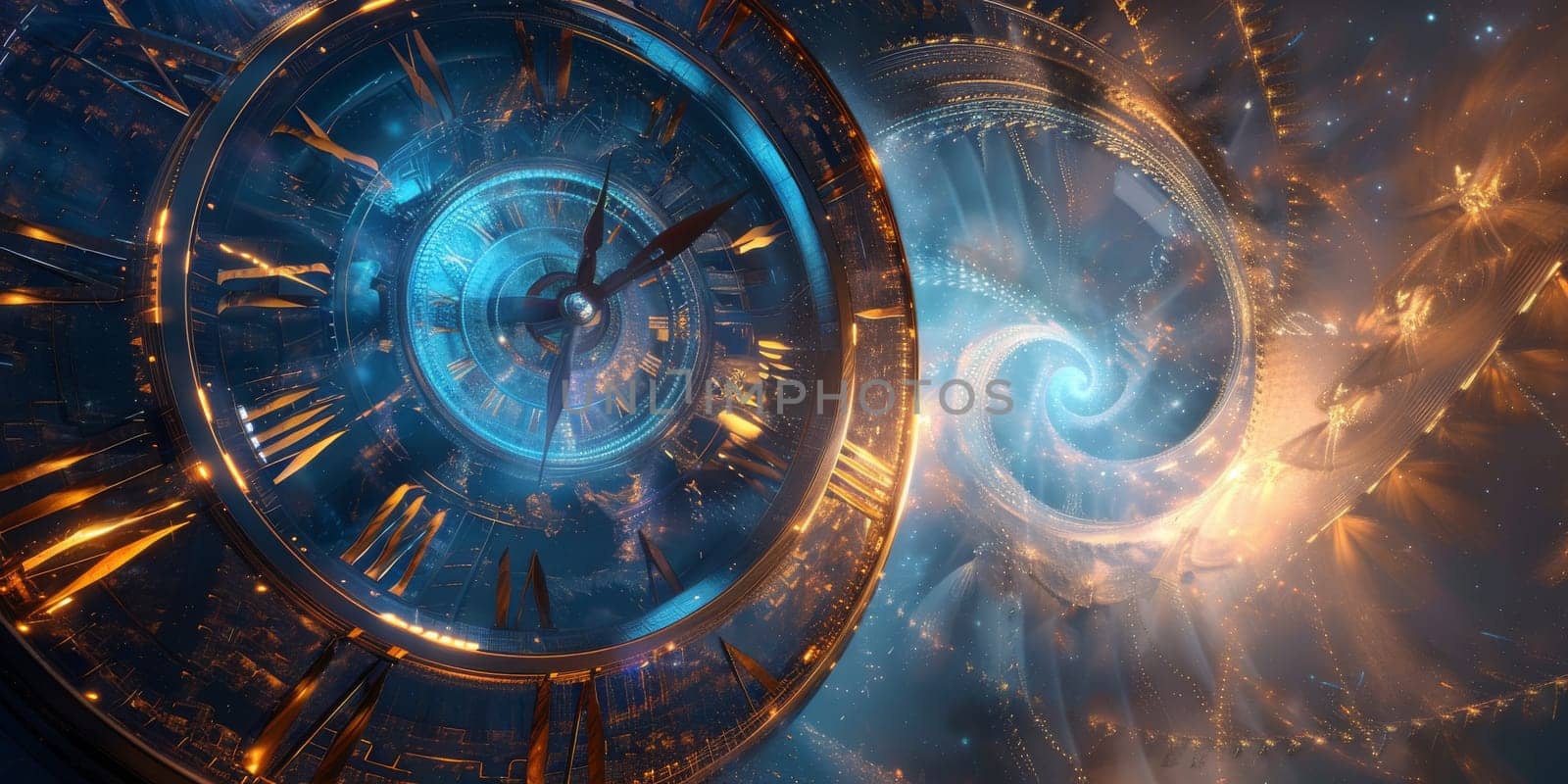Futuristic time machine with a go back in time spiral technology