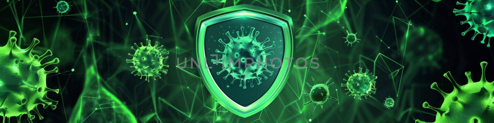 Green shield protection against a viruses around