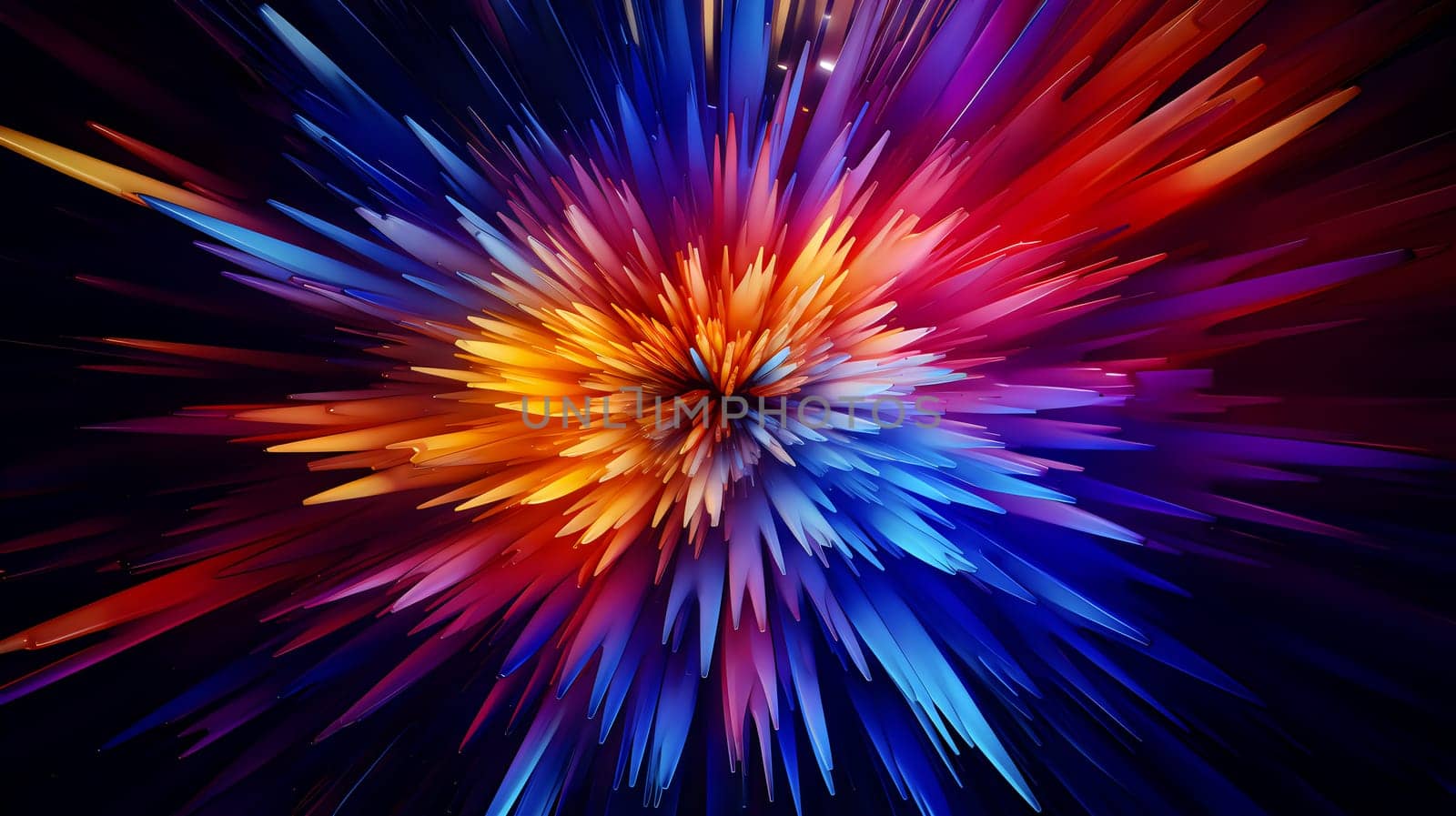 Abstract design capturing a vibrant explosion of light - cosmic event or a dazzling firework display - Generative AI