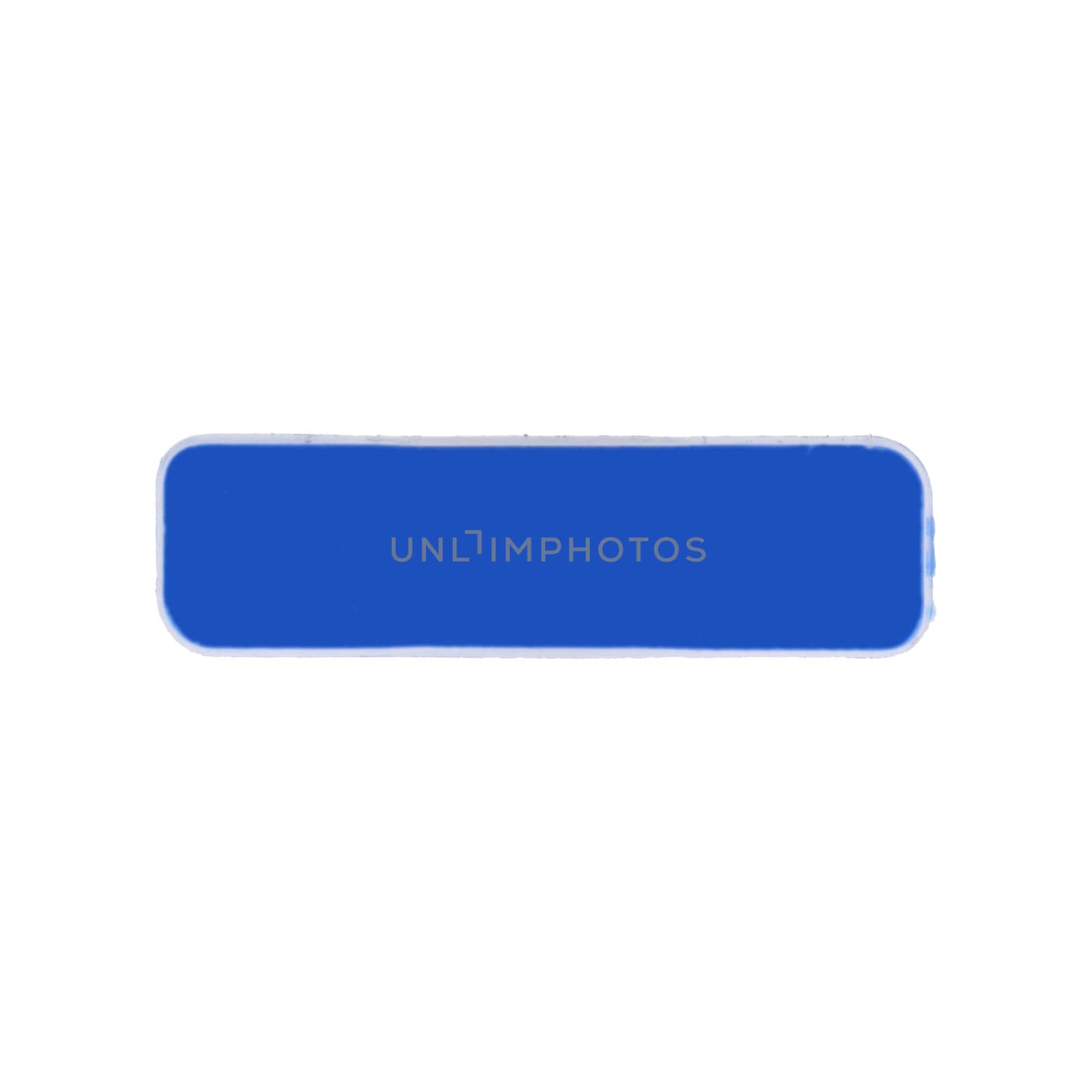 A Minus subtract sign magnetic letter on white with clipping path