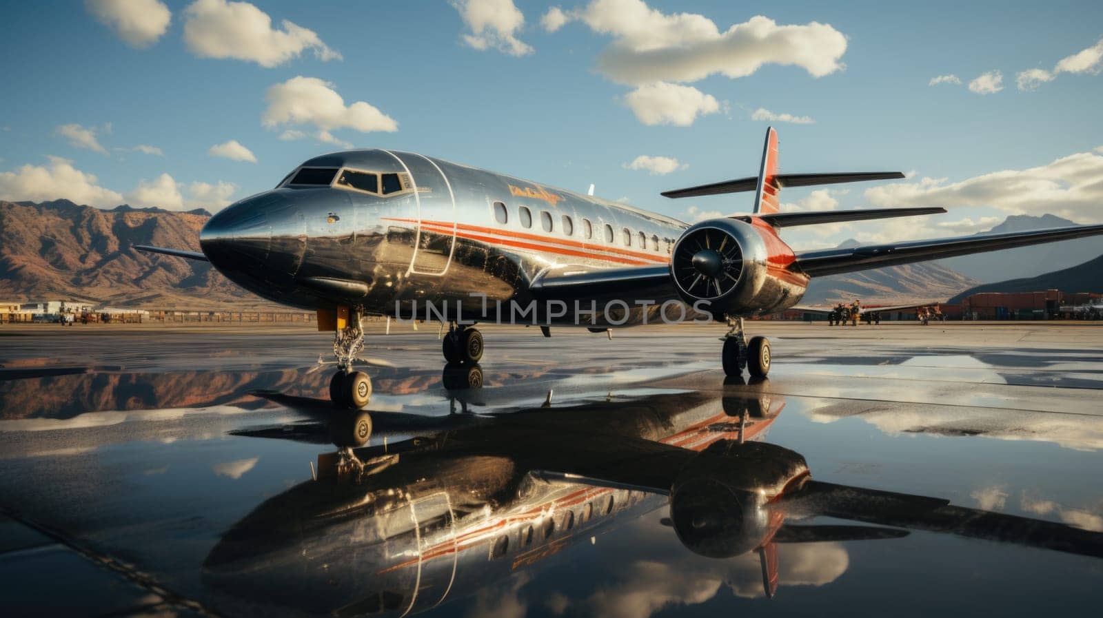 A large passenger airplane on an airport runway .