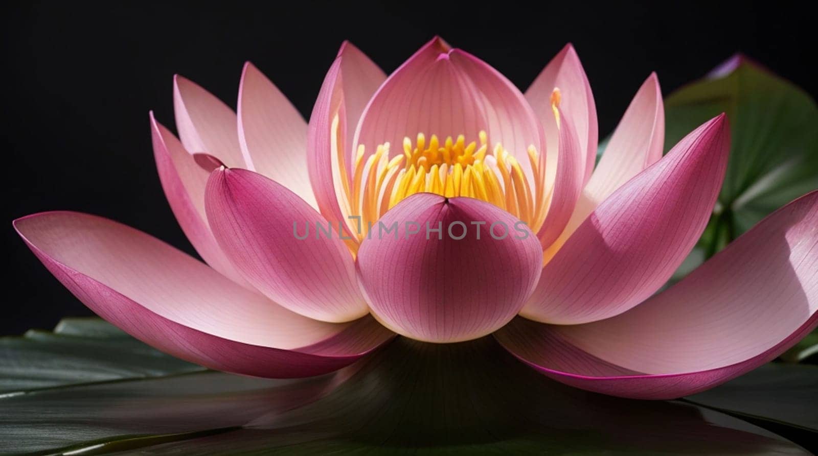 Beautiful pink waterlily or lotus flower in pond for your content creation