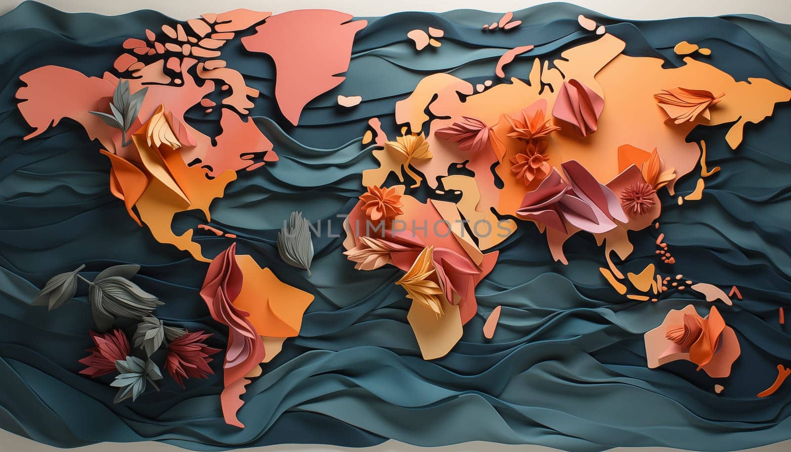 World map - abstract background by Nadtochiy