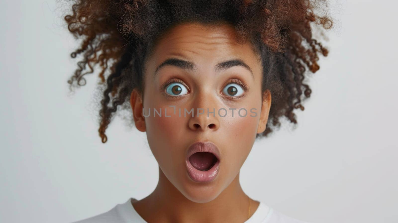 Shocked afro american young Woman Gasps by papatonic