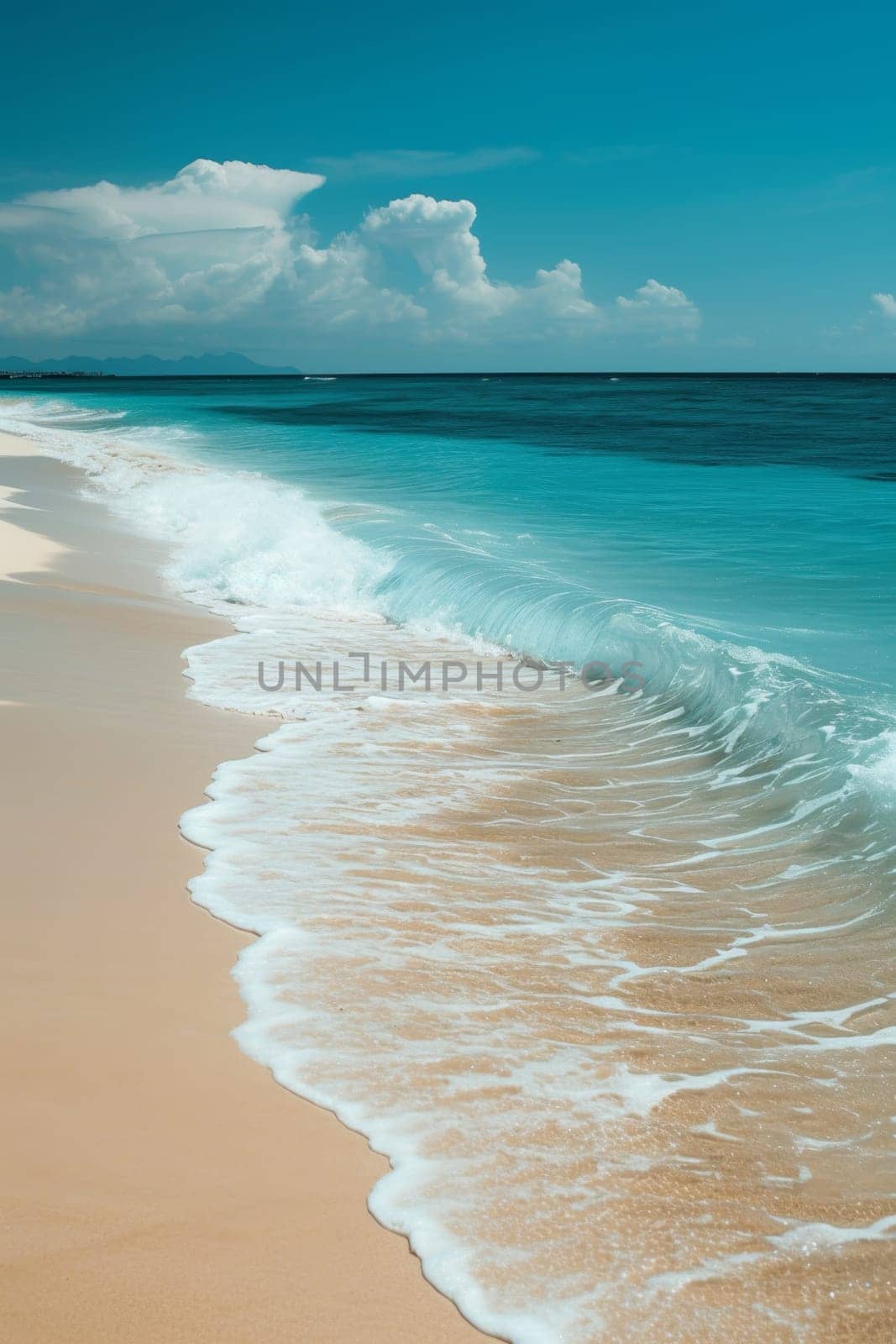 Tropical beach with clear blue water on the islands.