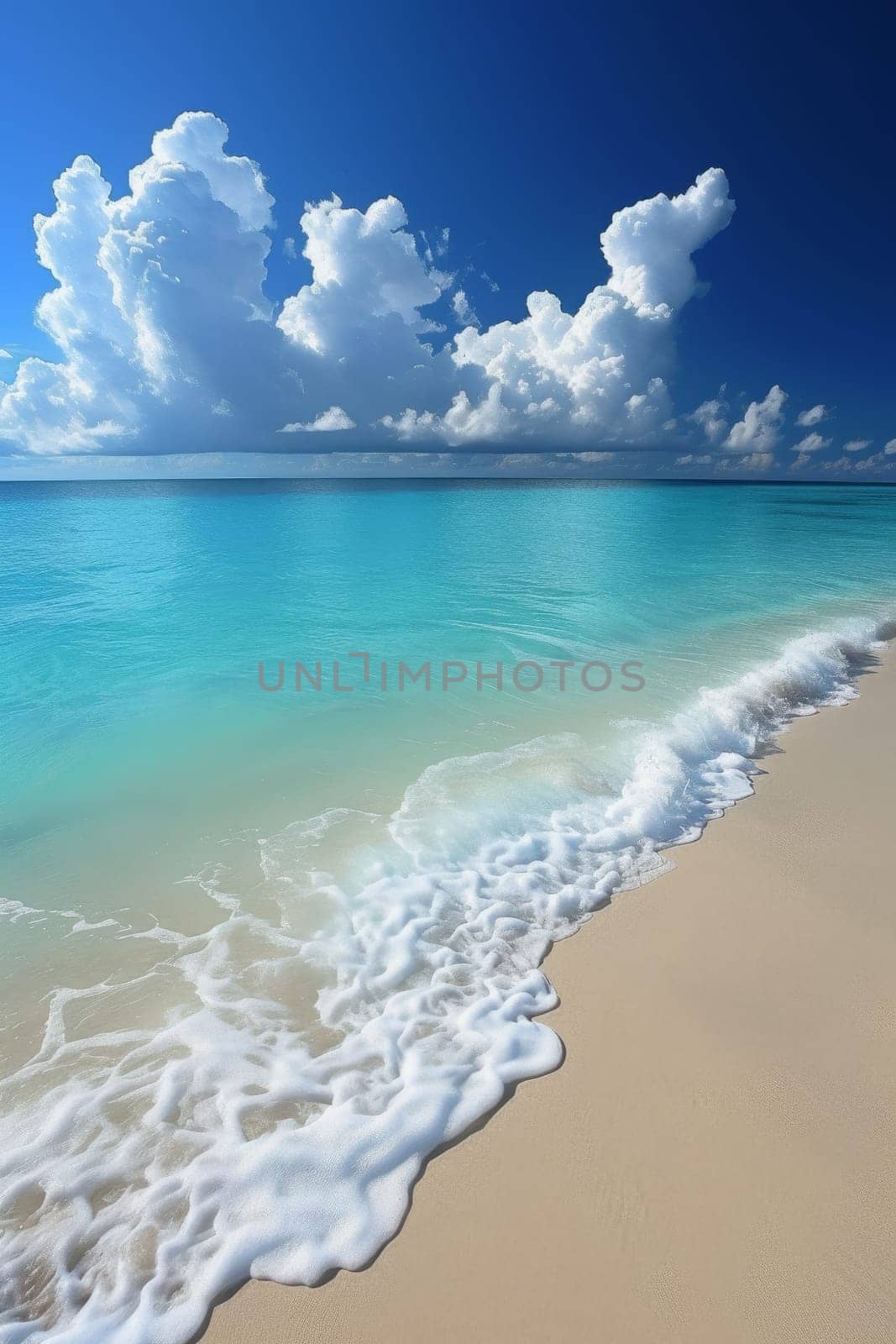 Tropical beach with clear blue water on the islands.