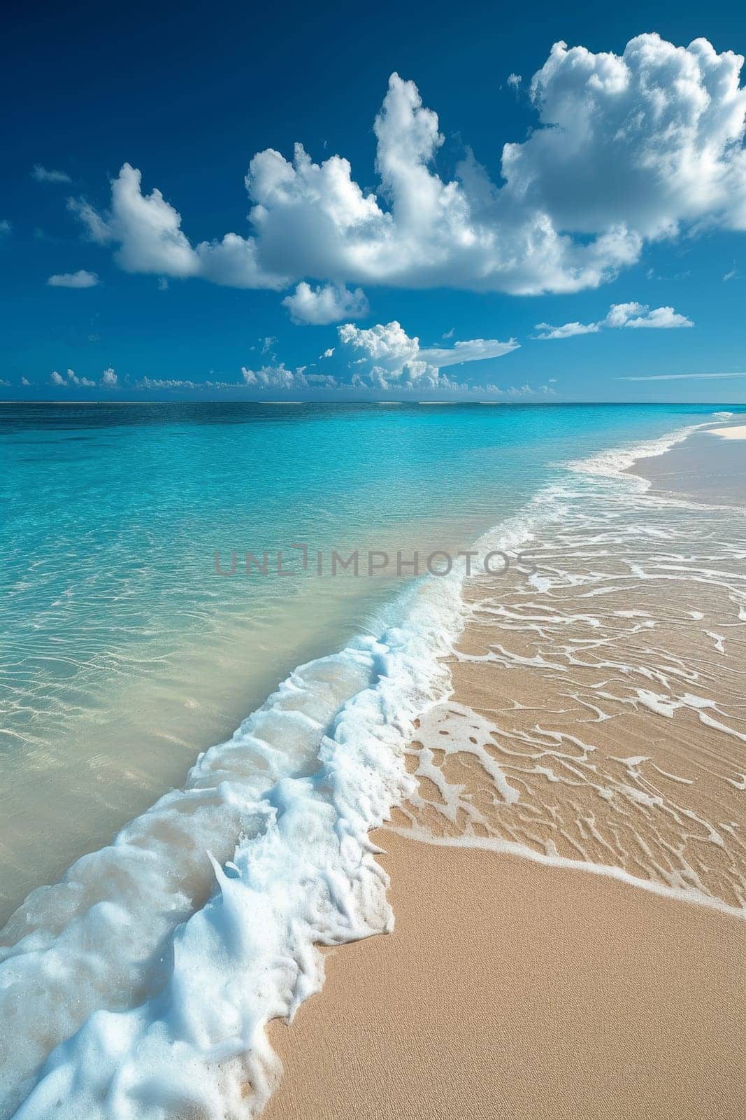 Tropical beach with clear blue water on the islands.