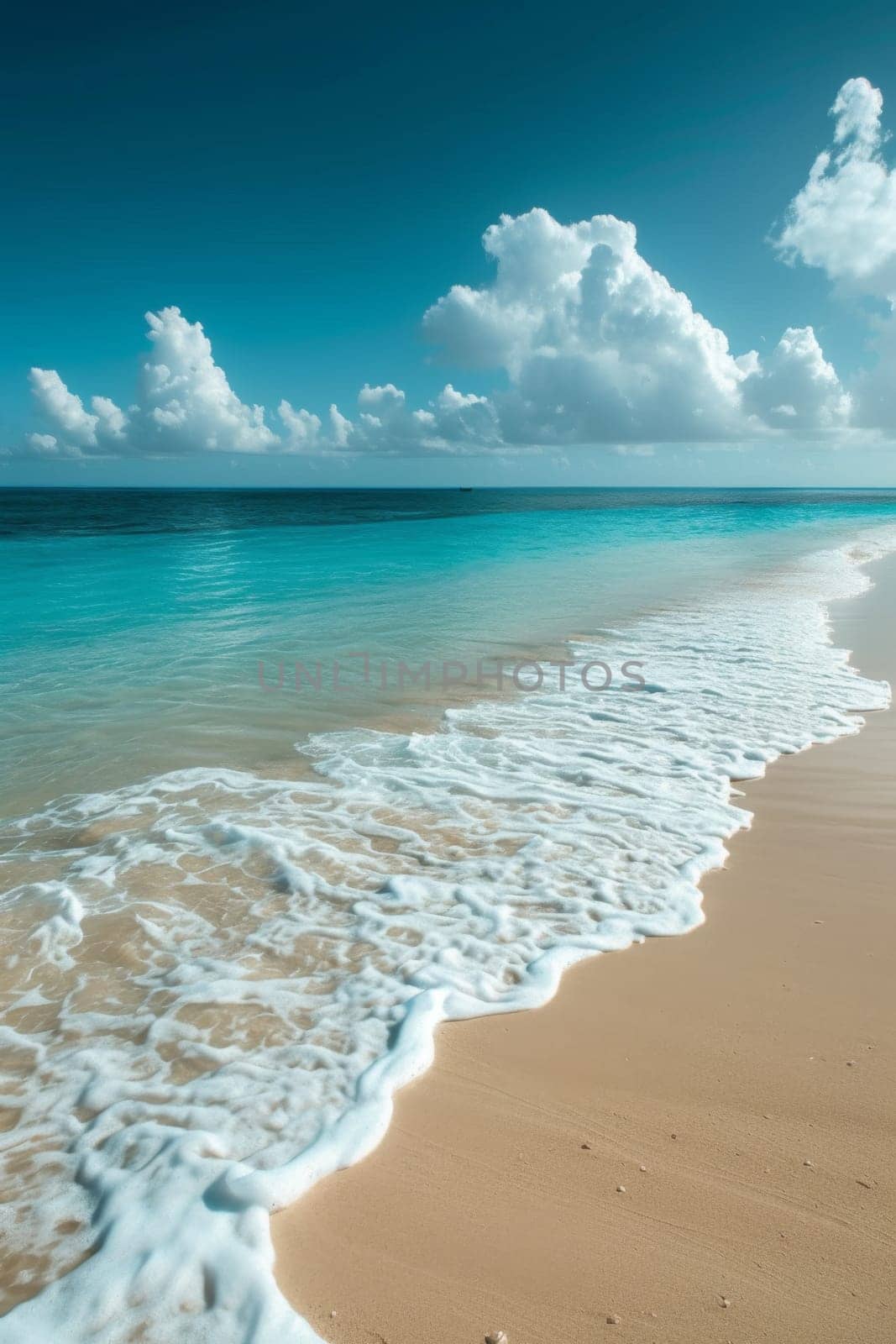 Tropical beach with clear blue water on the islands.