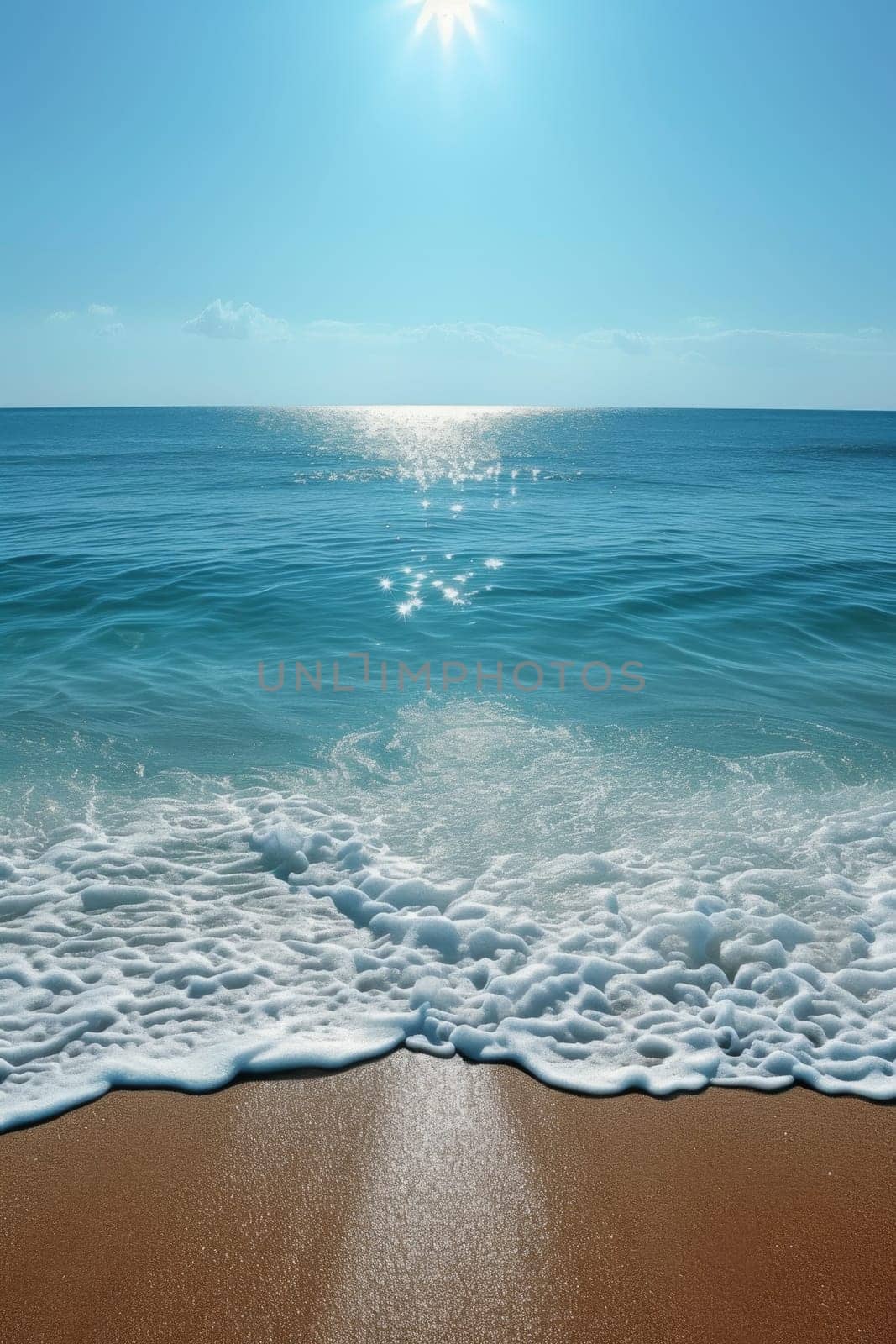 Tropical beach with clear blue water on the islands.