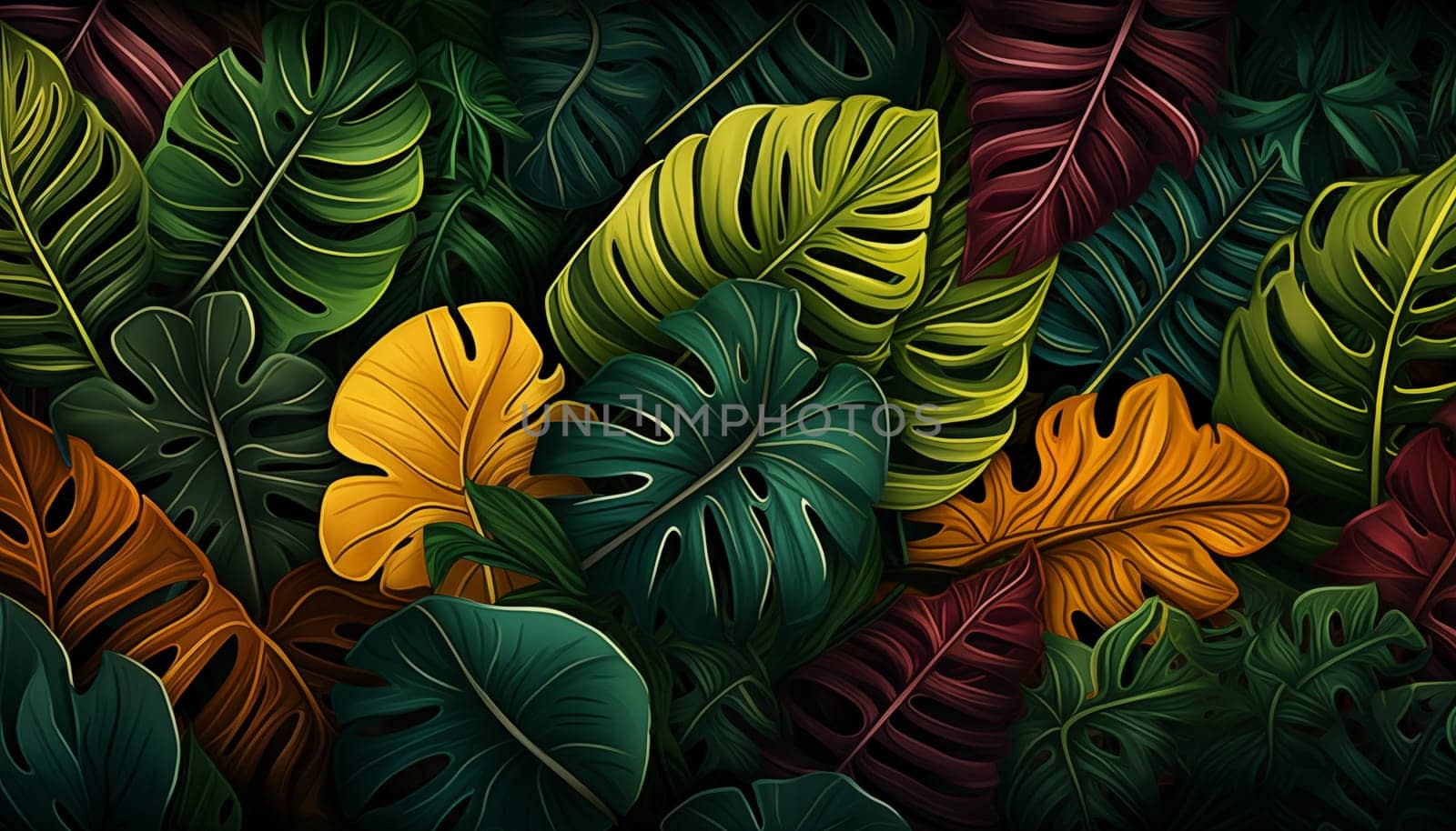 Jungle leaves background. High quality photo