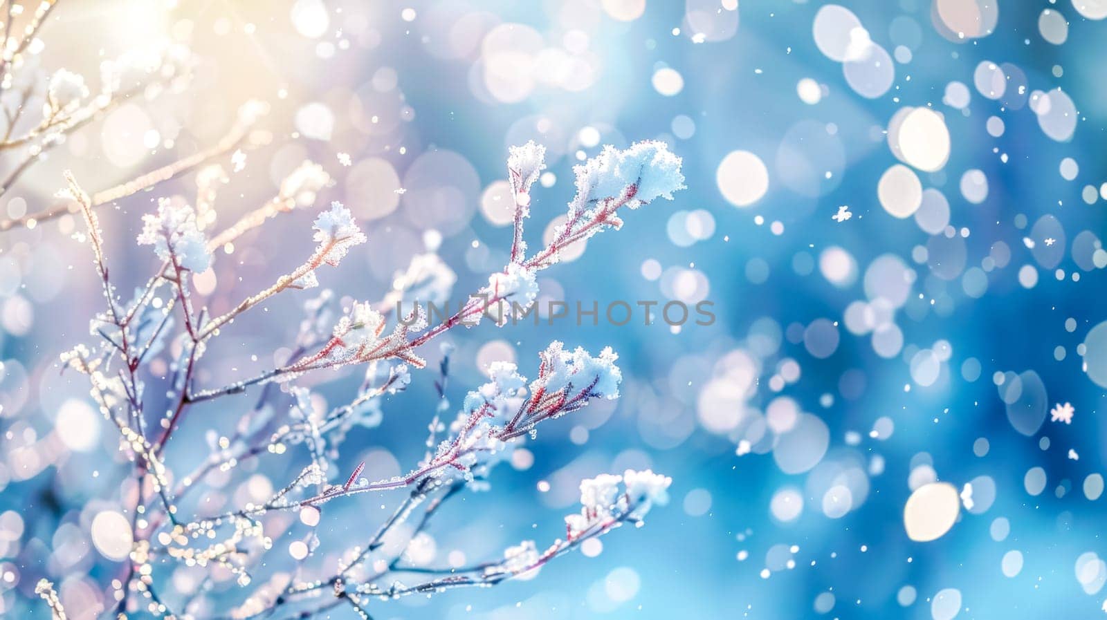 Winter wonderland - snow-covered branches with bokeh by Edophoto
